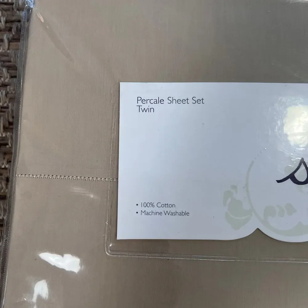 Sky Home Percale Twin Sheet Set